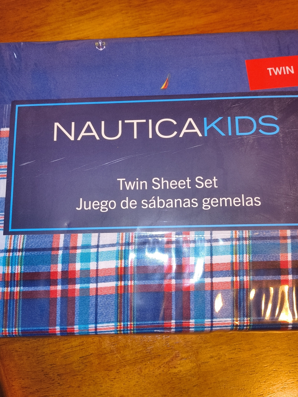 Nautica Kids Twin Sheet Set - Blue Plaid